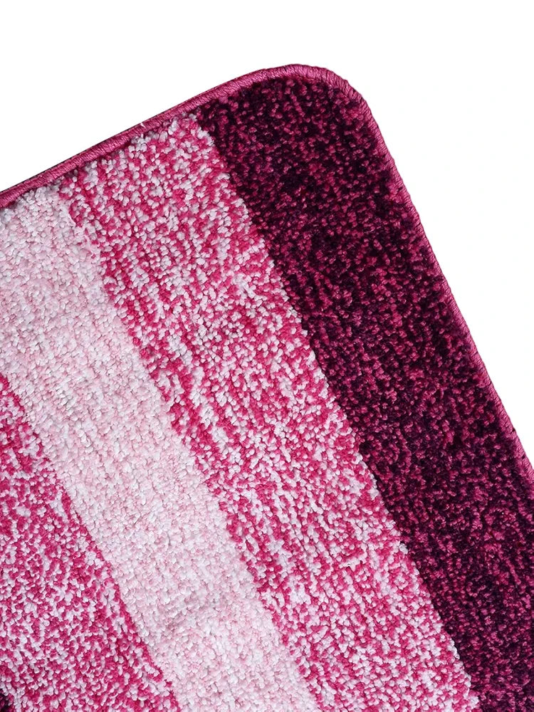 Saral Home Microfiber Striped Rectangle Anti-Skid Runner | Soft & Super Absorbent, Washable Multipurpose Bedside Runner for Home/Kitchen/Lobby/Office Entrance, 50X100 CM | Pack of 1